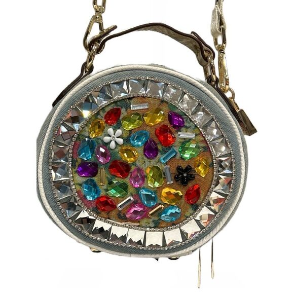 Nicole Lee Clover Denim Stones Mini Crossbody Bag - Picture 4 of 6